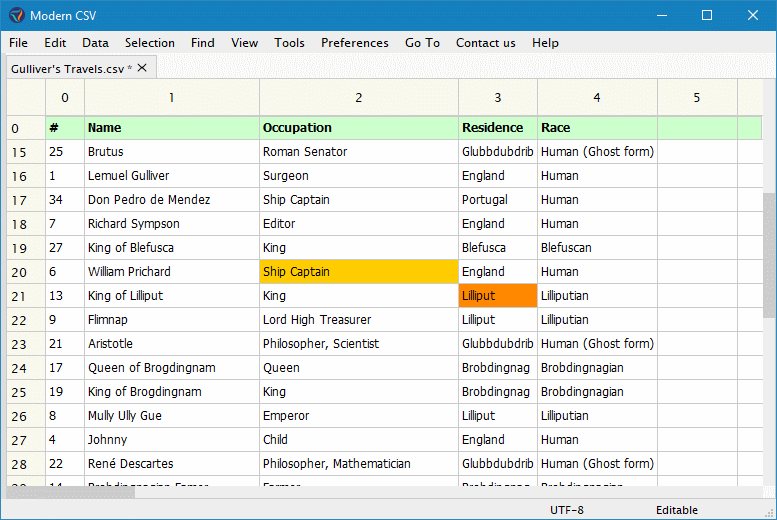 Modern CSV makes it super easy to move rows and columns around.